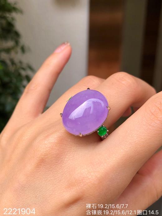 2221904，紫蛋面戒指。具体价格微信咨询 商品图4