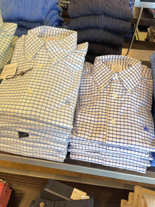 总统御用品牌！Brook brothers布克兄弟男士长袖衬衫 条纹格纹系列¥560到手！ 商品图1