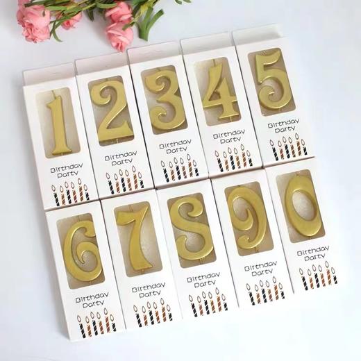 【免费赠送】金色数字蜡烛（不选数字默认许愿笔蜡烛） 商品图0