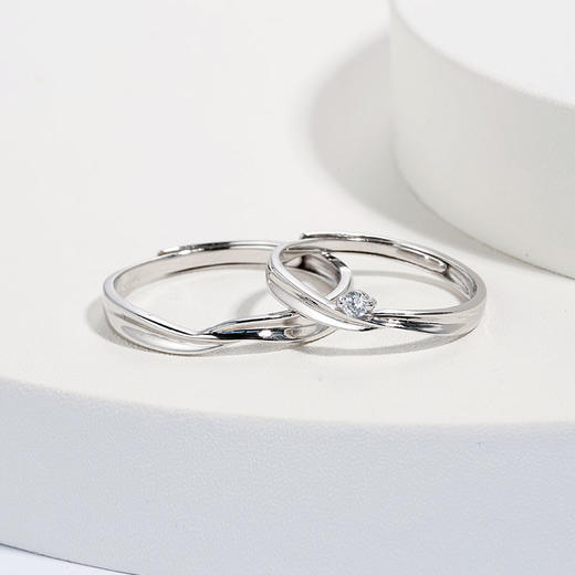 【相守对戒】Fanci范琦银饰对戒925银男女款对戒活口对戒刻字情侣生日礼物 商品图2