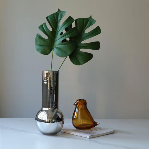电镀银色玻璃花瓶 商品图1
