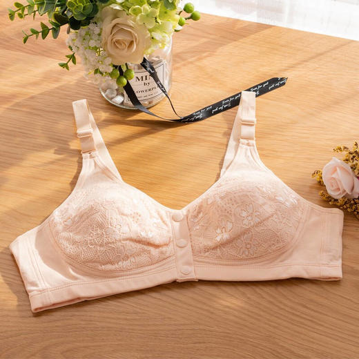 小护士无钢圈文胸中老年棉质胸罩内衣 大码前扣妈妈可调节文胸内衣SMB042 商品图9