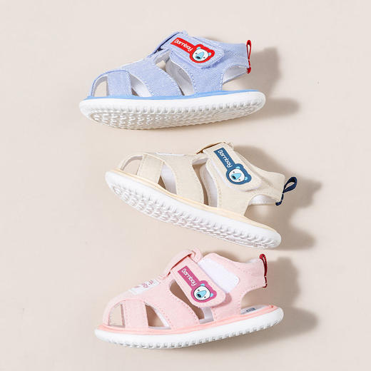 贝贝怡婴儿学步鞋软底防滑夏季新款婴儿鞋子休闲洋气婴童包头凉鞋 商品图2