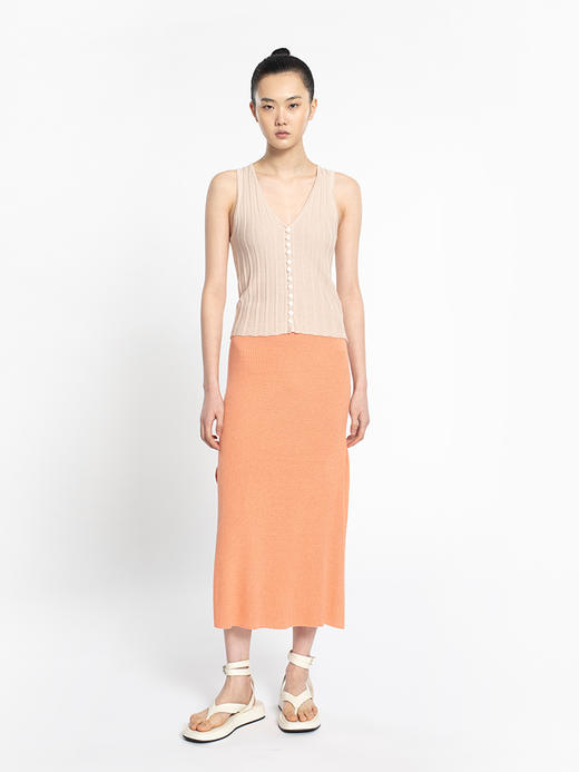 2022新款女士丝羊绒12针双股过针针法背心 商品图1