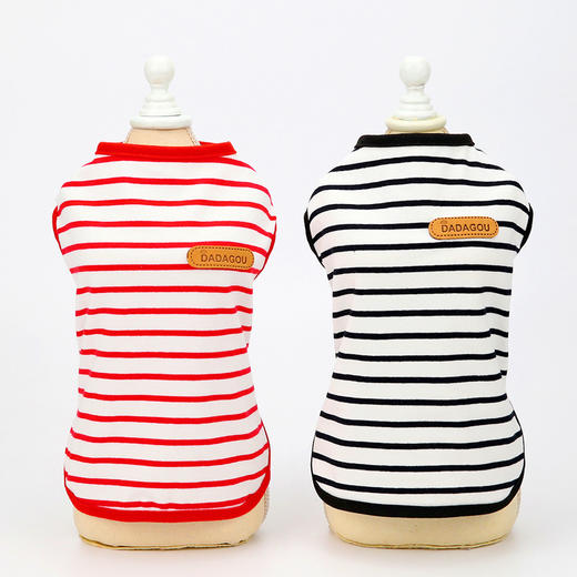 宠物服装狗狗衣服春夏新款泰迪狗宠物服饰夏季薄款21休闲条纹背心 商品图2