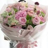 【柔情似水】粉玫瑰绣球混搭花束 商品缩略图0