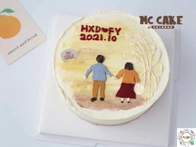 情侣夕阳散步款