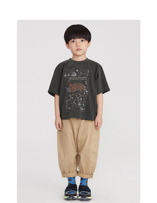 江南布衣童   22年夏季新款透气舒适短袖T恤  1M5112010 商品图8