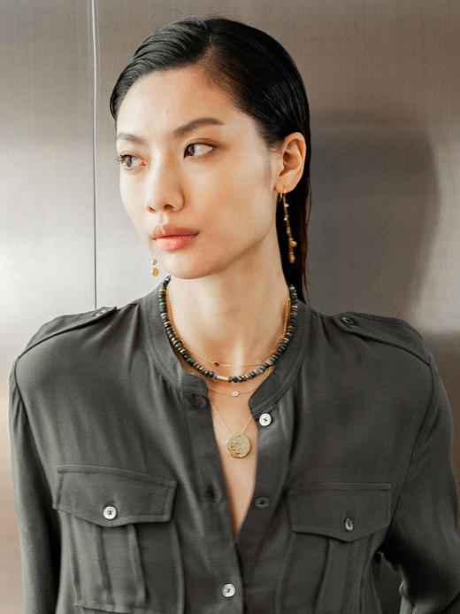 CAPSULE | Wild Necklace Chrysocolla [ 硅孔雀石项链 棕绿 ] 商品图1