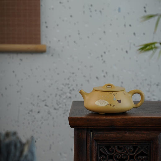 龙德堂陶艺 汤宣武《令瓢·冬至》原矿枇杷黄段泥 290 cc 商品图0