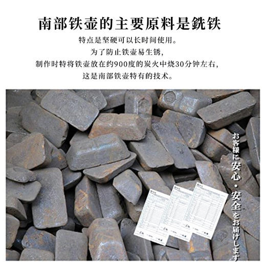 日本进口南部铁器龙王手工铸铁壶0.8L 商品图2