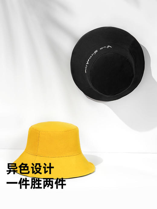 VVC渔夫帽女双面防紫外线防晒帽遮阳太阳帽夏季帽子大帽檐太阳帽 商品图5