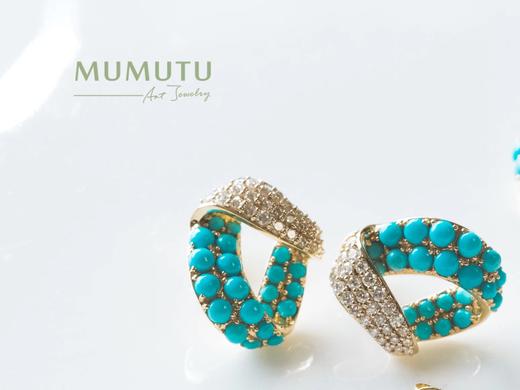 结·绿松石耳钉 商品图3