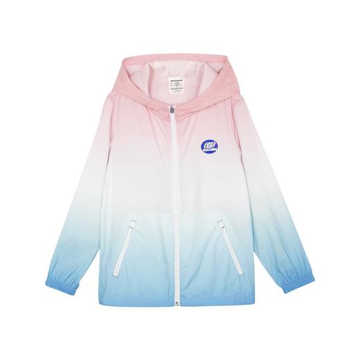 小斯凯奇童款夏季新款女童轻薄防晒梭织连帽外套P222G035 商品图0