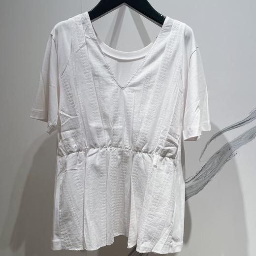 ck Calvin Klein 女士V领收腰短袖 商品图0