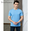 YvesFigarau伊夫·费嘉罗新款夏季男士简约印花舒适透气休闲圆领短袖T恤936855 商品缩略图0