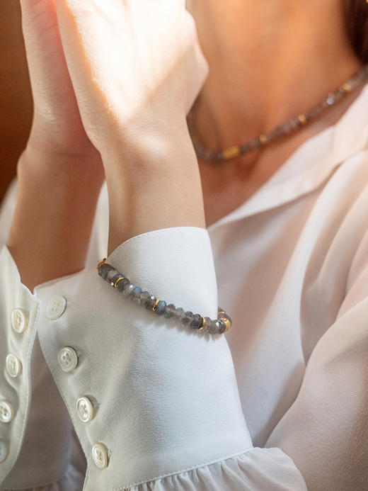 CAPSULE | Wild Bracelet Labradorite [ 拉长石手链 银灰 ] 商品图0