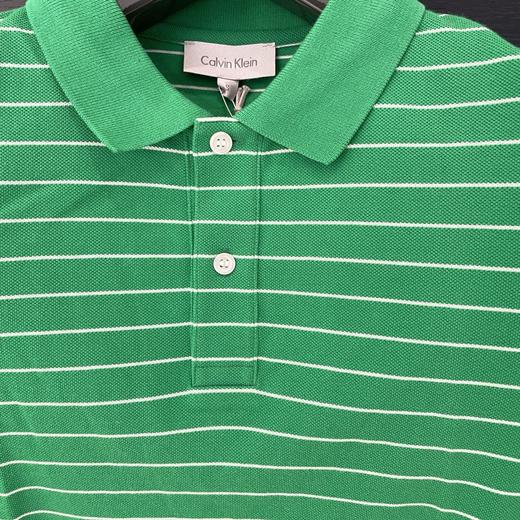 ck Calvin Klein 男士条纹POLO衫休闲翻领T恤 商品图1