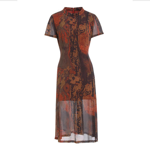 乔万尼真丝桑蚕丝连衣裙夏新款中式设计EF2E303 商品图4