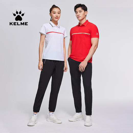 卡尔美撞色透气POLO衫男女同款运动翻领男子休闲时尚短袖女 商品图2