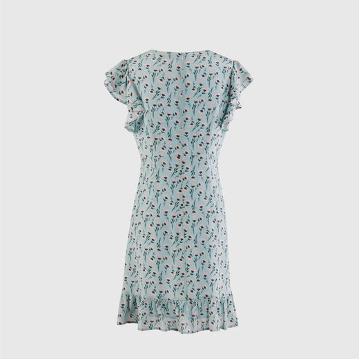 下摆荷叶装饰连衣裙 商品图3