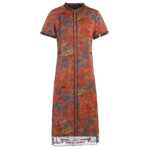 【瑞彩祥云】【香云纱】乔万尼真丝连衣裙重磅桑蚕丝新款EF2E351 商品图4