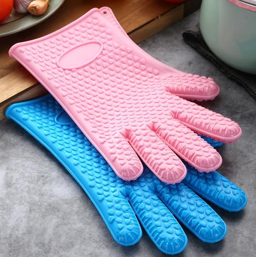 硅胶五指手套1入 【单只装】厨房防烫隔热手套  烘焙隔热手套 多色可选 商品图3