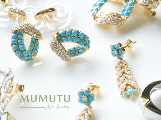 结·绿松石耳钉 商品图4