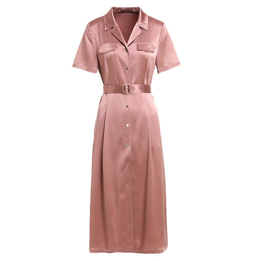 【三醋酸】乔万尼三醋酸连衣裙缎面质感收腰设计新款EF2E373 商品图4