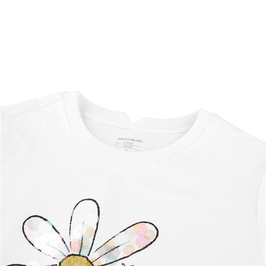 小斯凯奇童装2022夏季新款中大童花朵上衣女童针织短袖T恤L222G022 商品图6