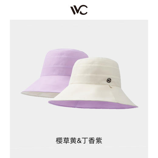 VVC渔夫帽女双面防紫外线防晒帽遮阳太阳帽夏季帽子大帽檐太阳帽 商品图3