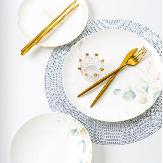 凡瑞斯唐山骨瓷中式餐具青青河边草10人用50头 商品图4