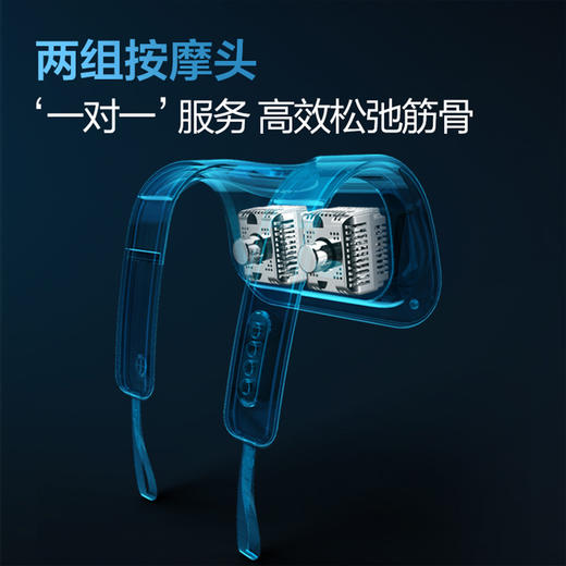 海尔颈椎按摩器肩颈按摩披肩背部腰部温感热敷按摩器家用便携式按摩仪HTJ-J02P 商品图4
