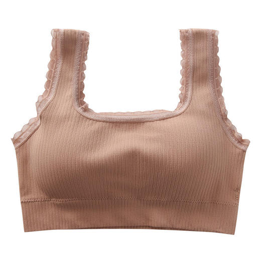 黛唯梵【买一送一】美背抹胸内衣女蕾丝边无钢圈运动吊带短背心内搭外穿学生韩版文胸 商品图8