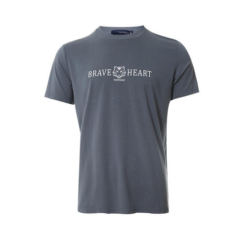 YvesFigarau伊夫·费嘉罗新款夏季男士简约印花舒适透气休闲圆领短袖T恤936852 商品图5