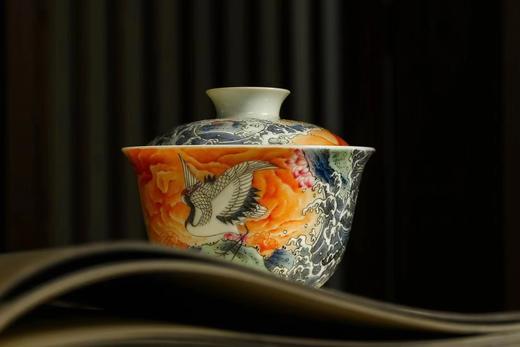 【珍藏祥瑞仙鹤二才盖碗】 商品图0
