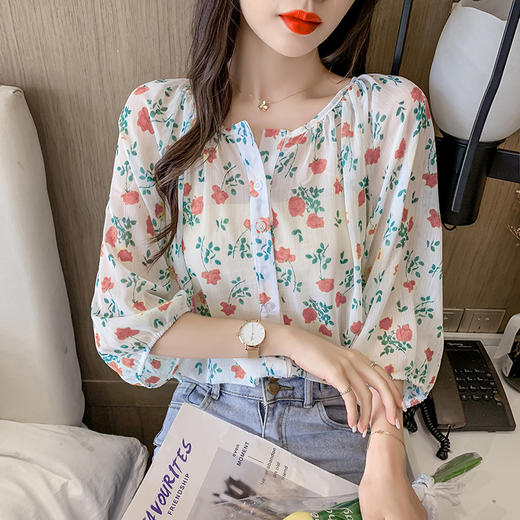 裁缝学苑AQ34甜美碎花雪纺衬衫纸样女装衣服小衫上衣打版裁剪图纸 商品图3