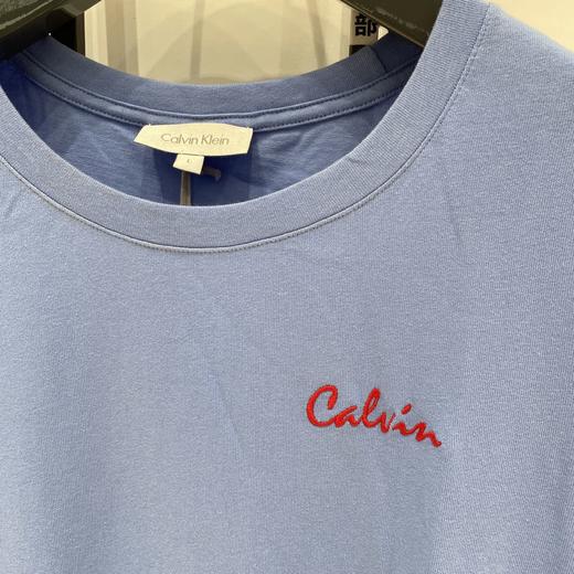 ck Calvin Klein 男士圆领刺绣LOGO折袖休闲翻领T恤 商品图1