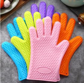 硅胶五指手套1入 【单只装】厨房防烫隔热手套  烘焙隔热手套 多色可选