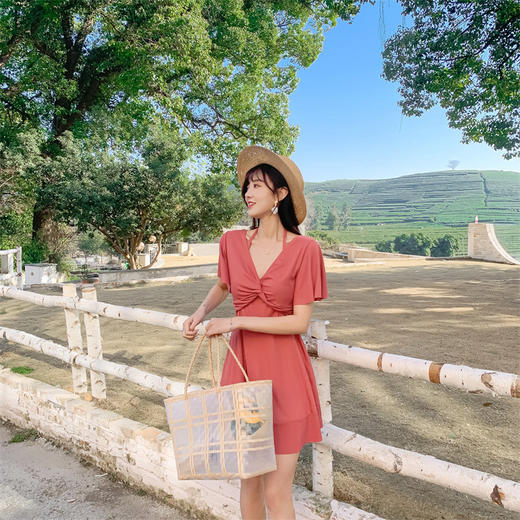 大码连体泳衣女款游泳衣泳装女式专业保守遮肚显瘦泡温泉女装。ry 商品图1