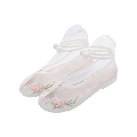 古风平跟牛筋底透气防滑网纱布鞋绣花鞋 BS 商品图4