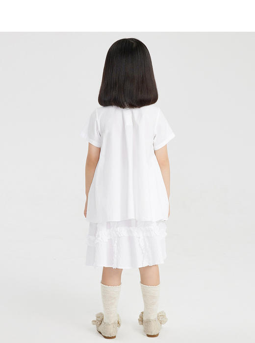 江南布衣童  22年夏季新款 女童套头褶皱造型感衬衣  1M5210130 商品图3