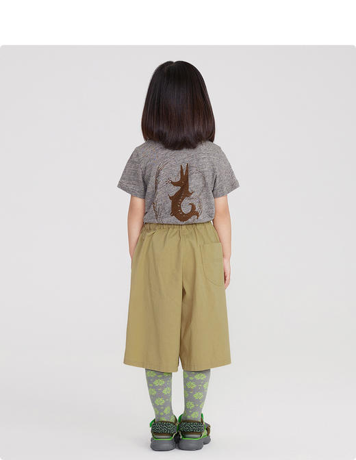 江南布衣童    男女童绵密滑爽阔腿裤 1M5E30460 商品图7