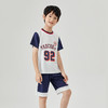 小斯凯奇儿童短袖套装2022夏季新款小童篮球衣男大童运动服P222B030 商品缩略图1