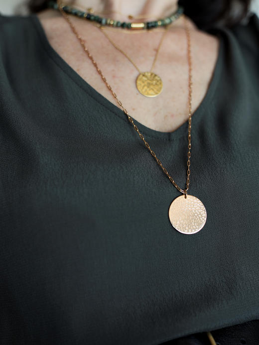 CAPSULE | Wild Long Pendant Necklace - 28mm Medallion [ 28mm 豹纹印花长链圆章项链 ] 商品图2