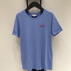 ck Calvin Klein 男士圆领刺绣LOGO折袖休闲翻领T恤