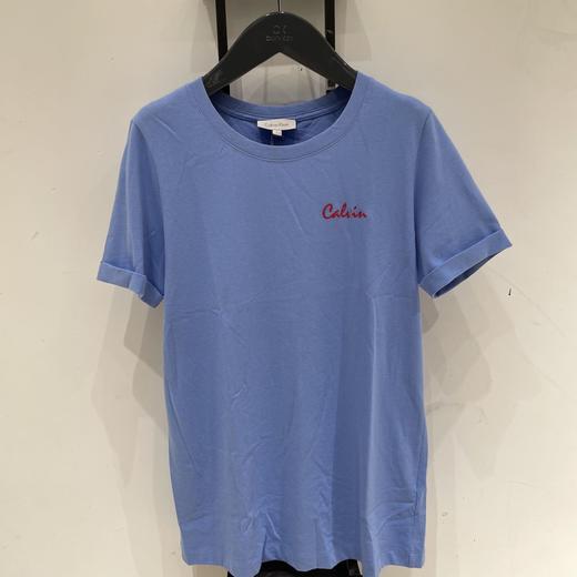 ck Calvin Klein 男士圆领刺绣LOGO折袖休闲翻领T恤 商品图0