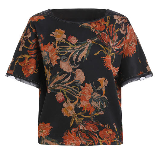 【月墨鸢尾】【香云纱】乔万尼夏新款真丝衬衫女重磅40mm双面缎EF2C392 商品图4