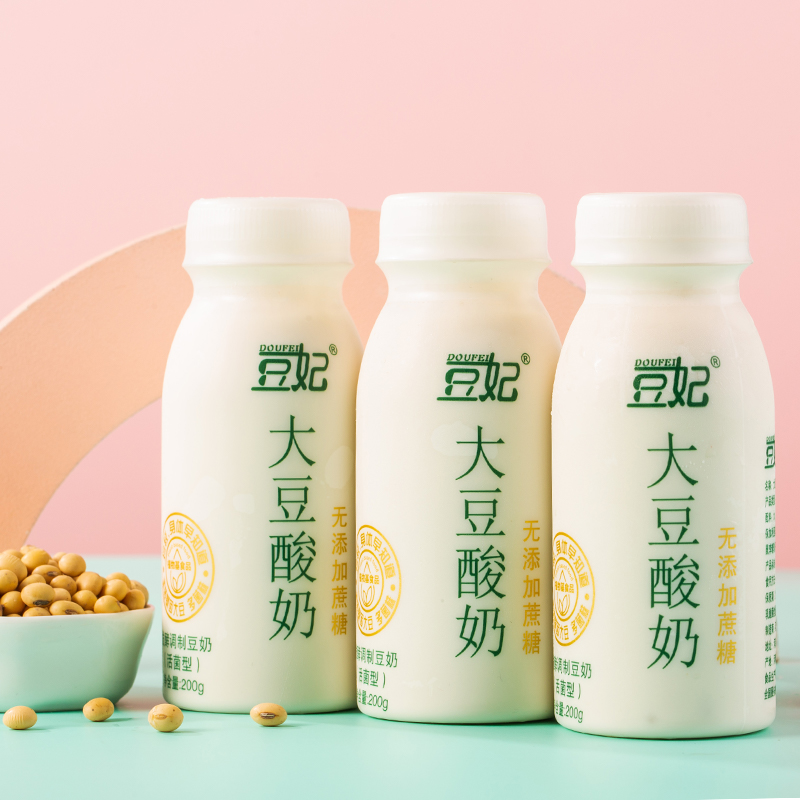 豆妃 植物酸奶 原味酸奶 黄桃/蓝莓/草莓果粒酸奶 10瓶装