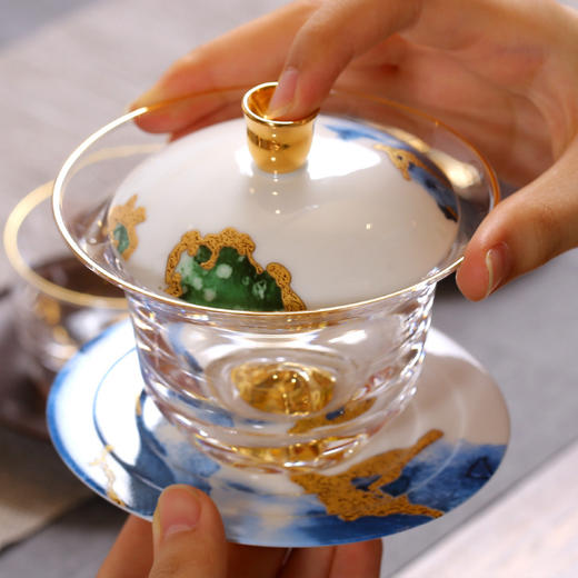 蓝色幻影盖碗 商品图6